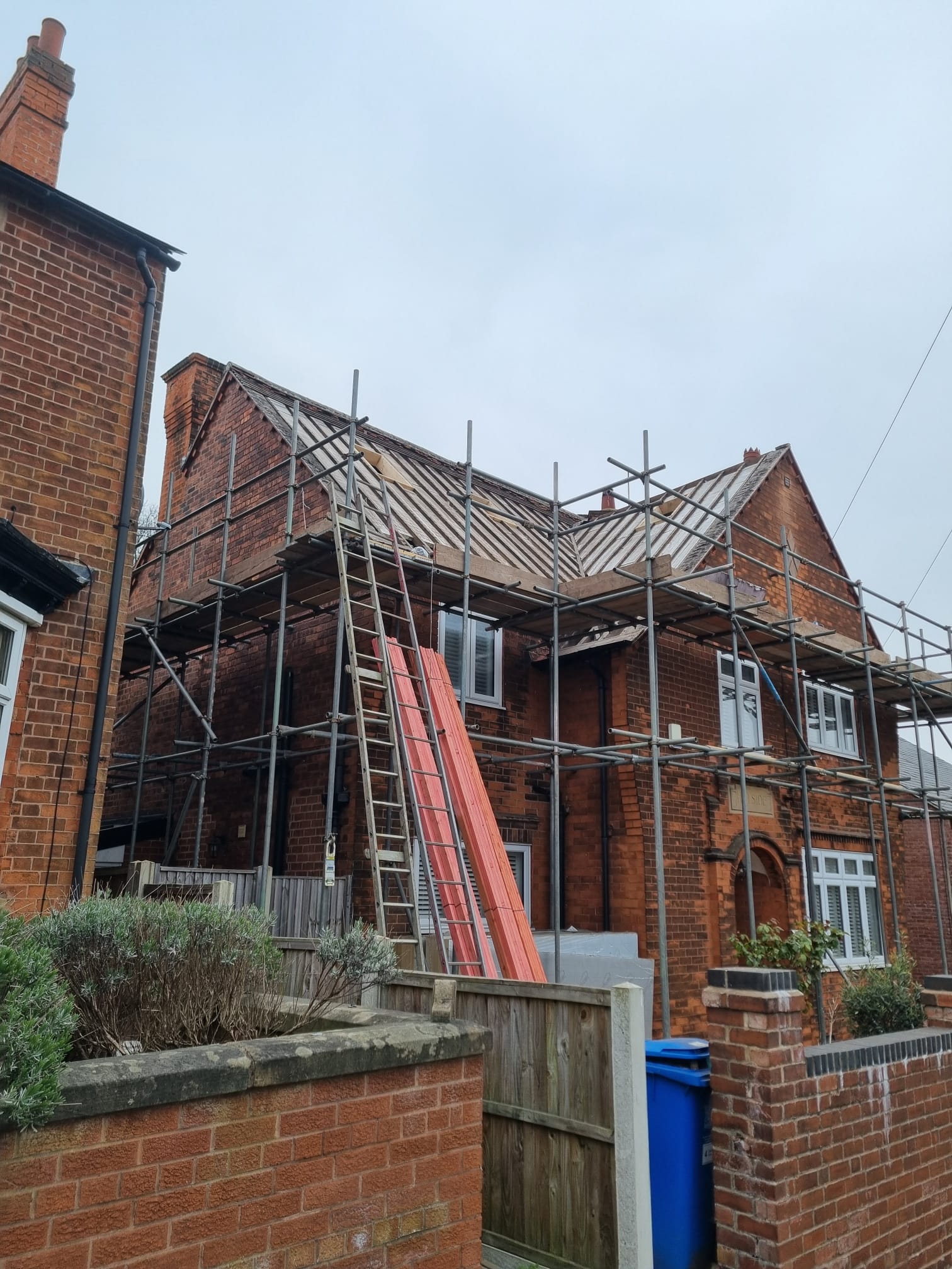 Detailed brickwork on a house extension