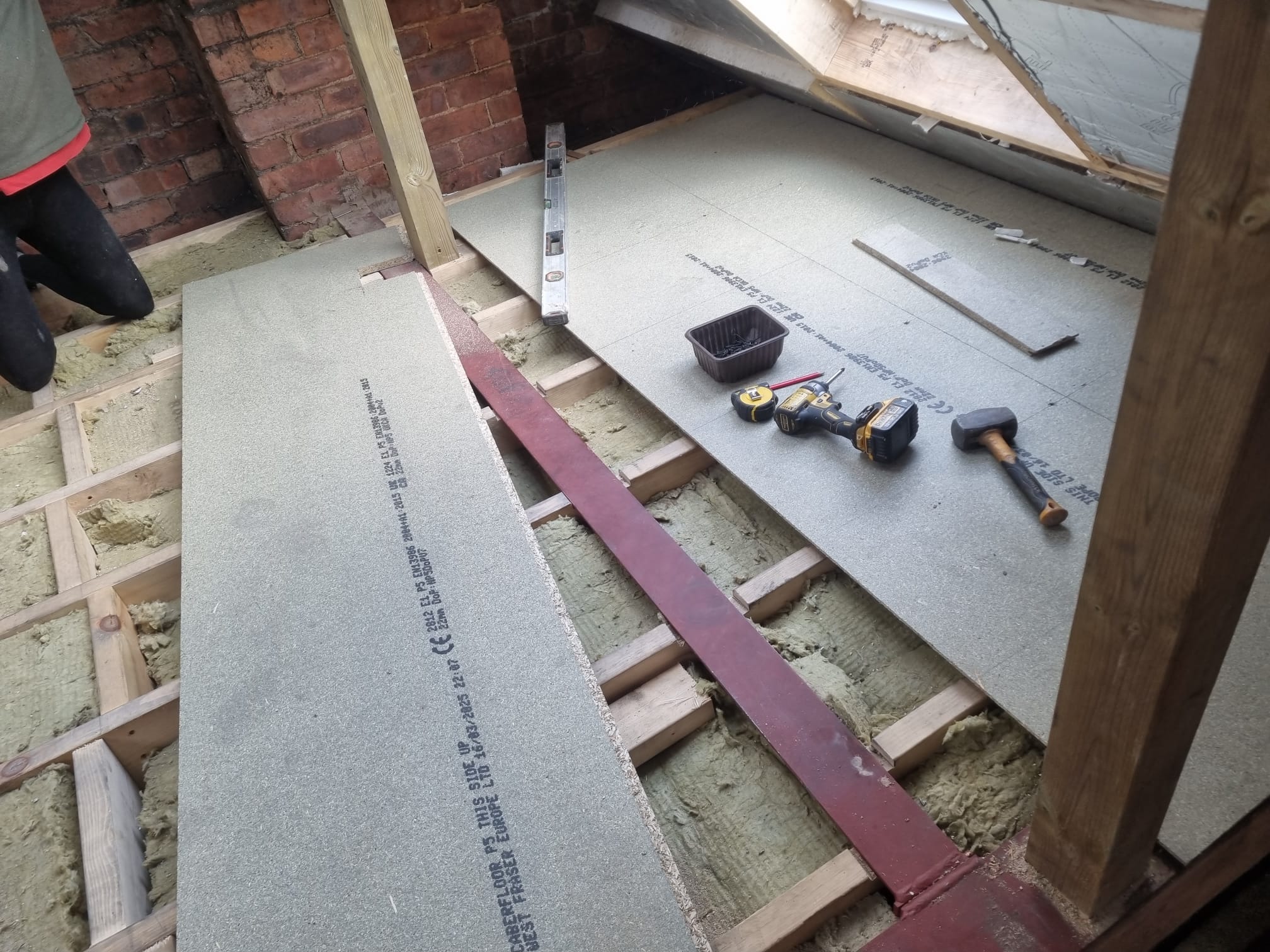 Roofing work on house extension