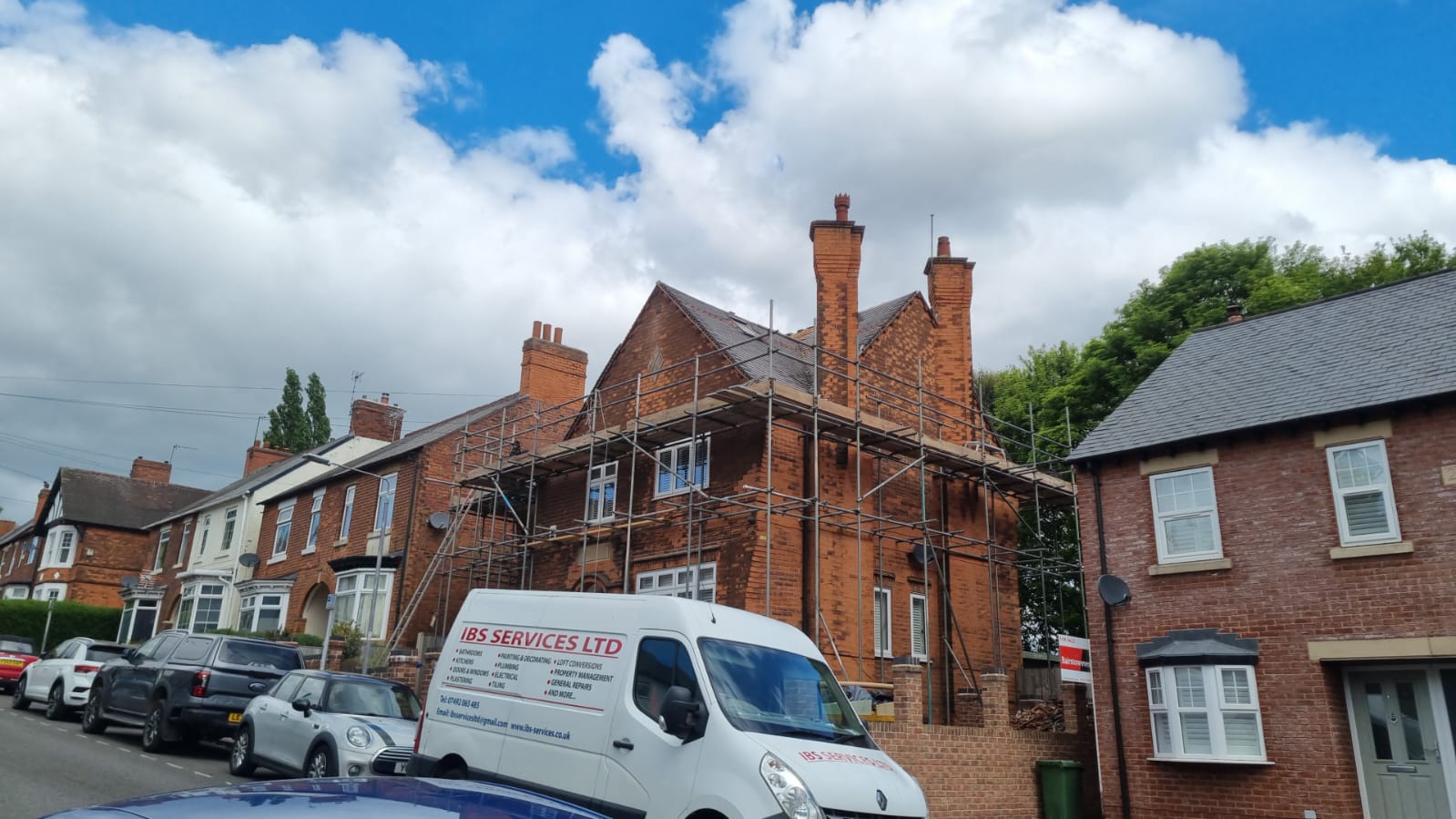 Plastering during interior renovation